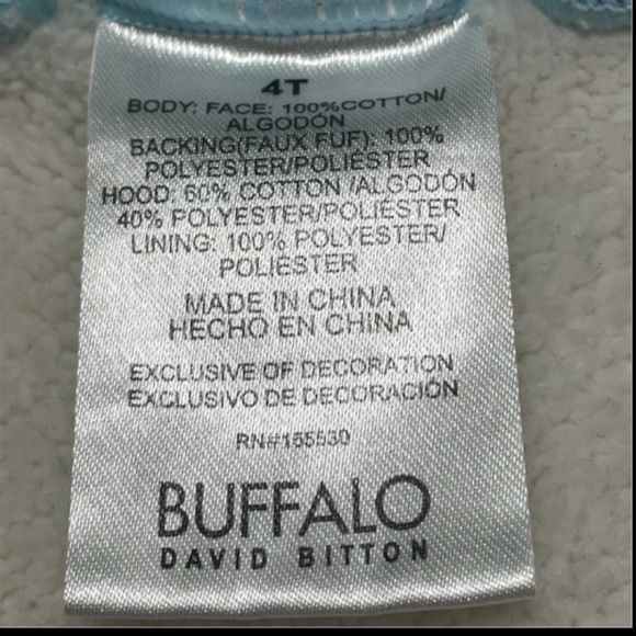 Buffalo Plaid Toddler Girl Hooded Jacket/Shacket with Sherpa Lining - Picture 4 of 7